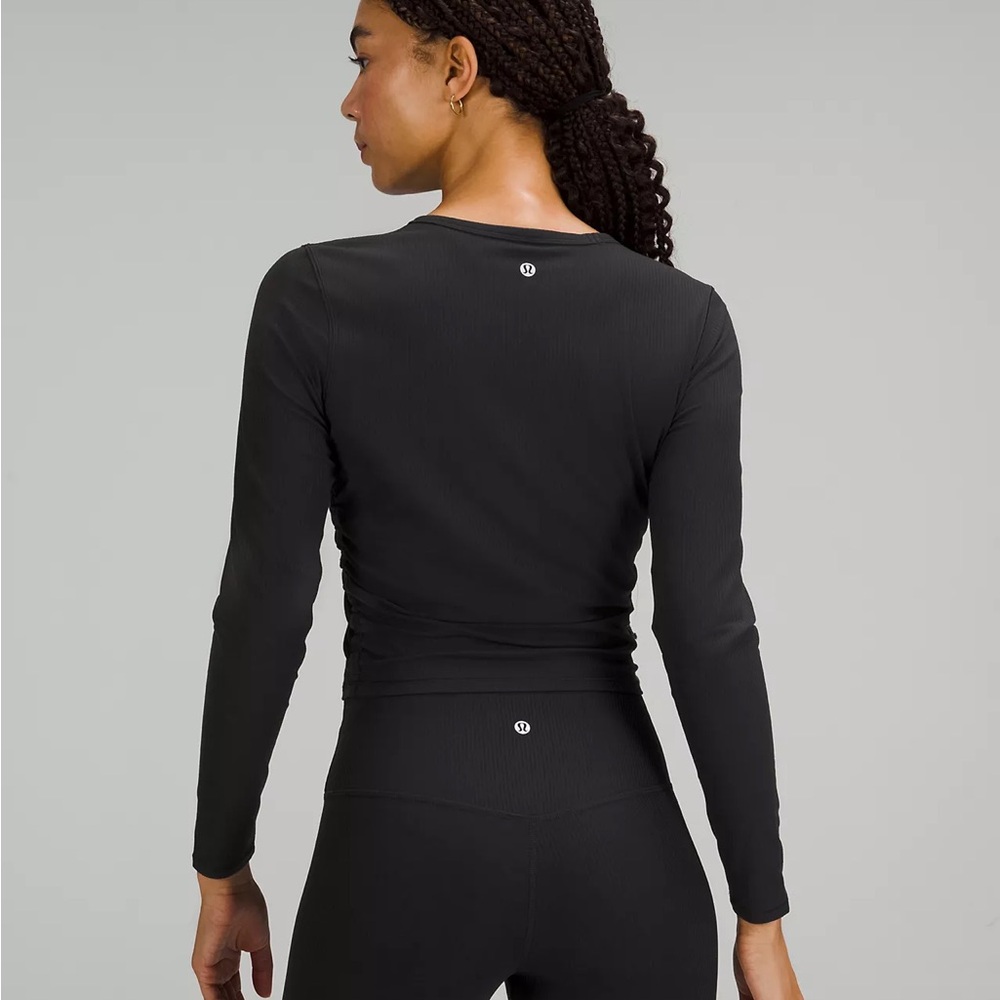 lululemon athletica black All It Takes Ribbed Nulu Long-Sleeve Shirt